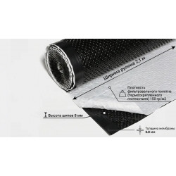 Профилированная дренажная мембрана HDPE 0,6 мм (С фильтром) 