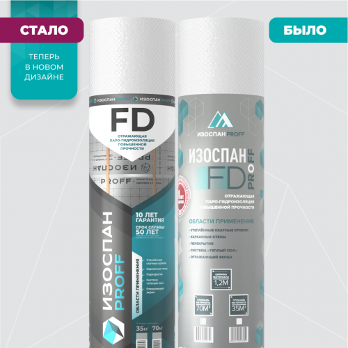 Отражающая паро-гидроизоляция Изоспан FD
